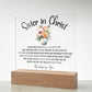 Sister in Christ Perfect Time Friendship Acrylic Plaque