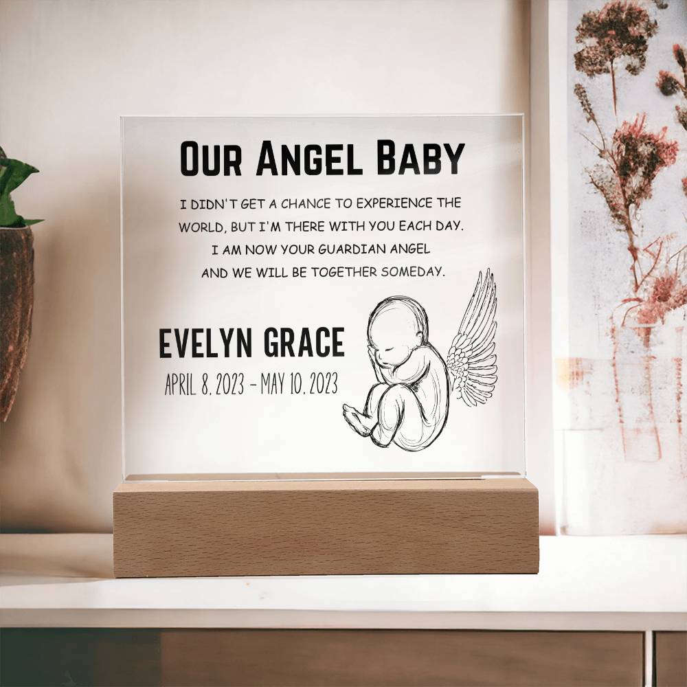 Our Angel Baby Miscarriage and Infant Loss Keepsake Plaque