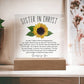 Sunflower Inspiring Sister in Christ Friendship Acrylic Plaque