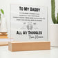 Snuggles from Heaven Infant Loss Gift for Daddy Personalized Acrylic Plaque