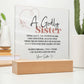 Godly Sister Poem Gift from Sister Acrylic Plaque - Pink