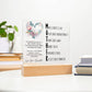 Christian Mother Acronym from Daughter Square Acrylic Plaque