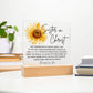 Sister in Christ Sunflower Friendship Square Acrylic Plaque