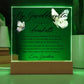 To My Granddaughter Butterfly Acrylic Plaque Heartfelt Gift from Grandma, Gifts for Granddaughter Night Light Unique Granddaughter Gifts