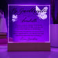 To My Granddaughter Butterfly Acrylic Plaque Heartfelt Gift from Grandma, Gifts for Granddaughter Night Light Unique Granddaughter Gifts