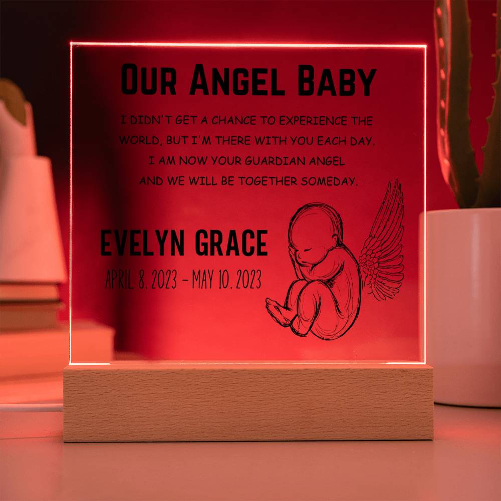 Our Angel Baby Miscarriage and Infant Loss Keepsake Plaque