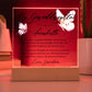 To My Granddaughter Butterfly Acrylic Plaque Heartfelt Gift from Grandma, Gifts for Granddaughter Night Light Unique Granddaughter Gifts